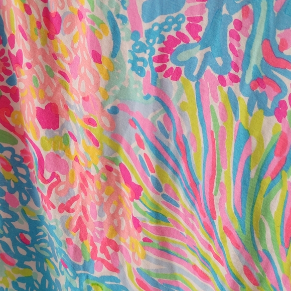 Lilly Pulitzer One Shoulder Top Bright Colored Floral Print Size XS - Picture 4 of 5